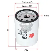 Sakura Filter C-2203 lọc nhớt